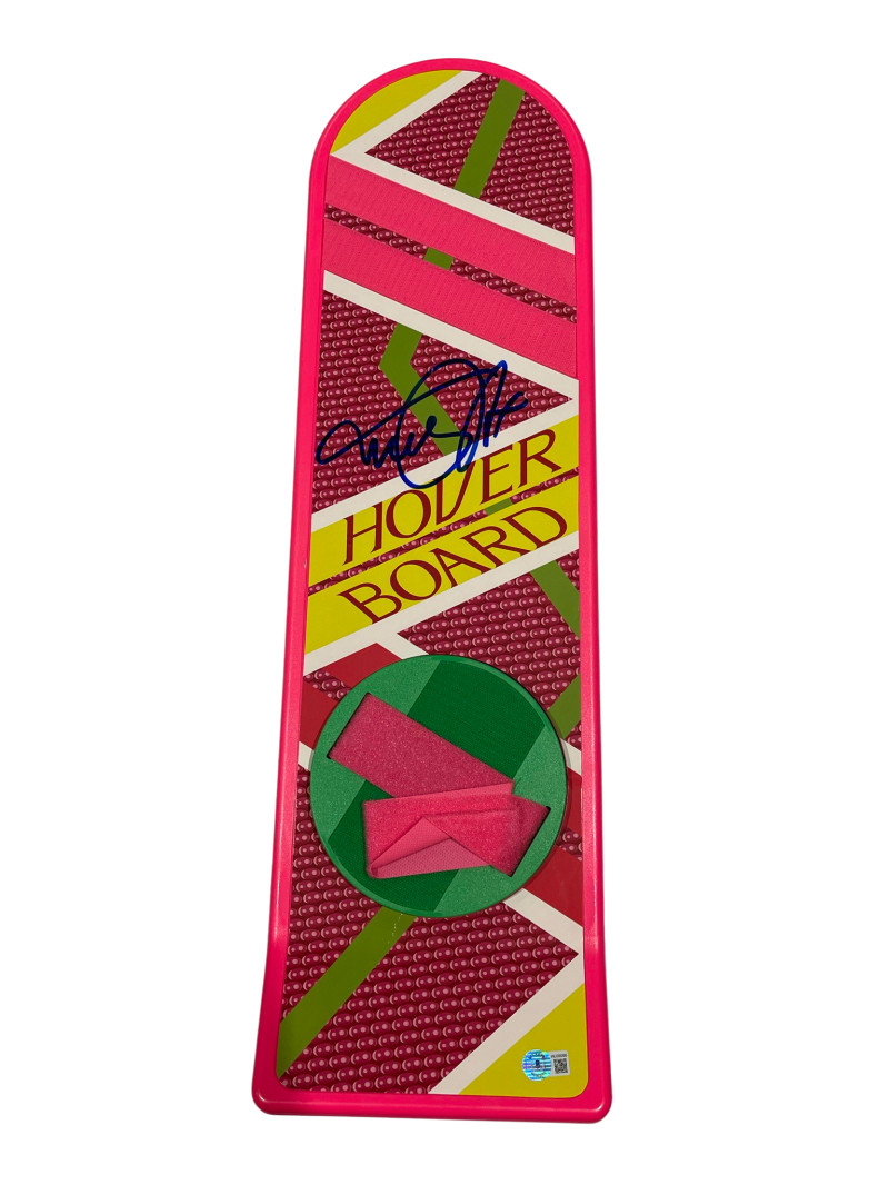 MICHAEL J FOX SIGNED BACK TO THE FUTURE HOVERBOARD AUTOGRAPH PROOF BECKETT 78