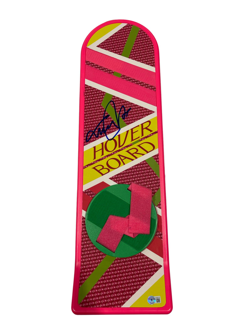 MICHAEL J FOX SIGNED BACK TO THE FUTURE HOVERBOARD AUTOGRAPH PROOF BECKETT 79