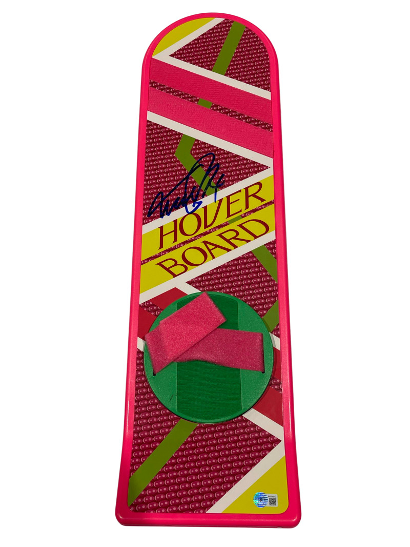 MICHAEL J FOX SIGNED BACK TO THE FUTURE HOVERBOARD AUTOGRAPH PROOF BECKETT 84