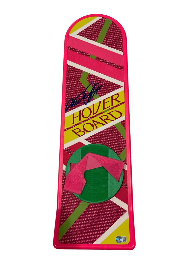 MICHAEL J FOX SIGNED BACK TO THE FUTURE HOVERBOARD AUTOGRAPH PROOF BECKETT 85