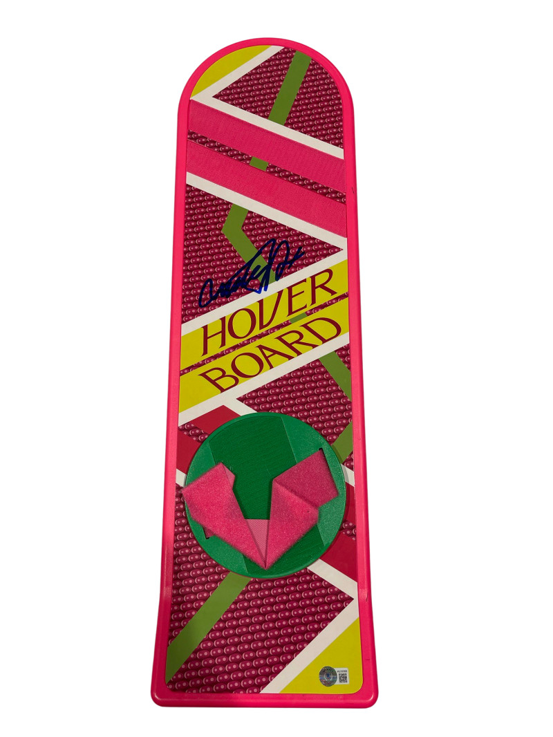 MICHAEL J FOX SIGNED BACK TO THE FUTURE HOVERBOARD AUTOGRAPH PROOF BECKETT 103