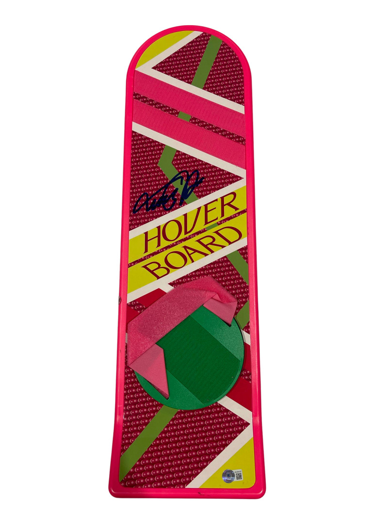 MICHAEL J FOX SIGNED BACK TO THE FUTURE HOVERBOARD AUTOGRAPH PROOF BECKETT 105