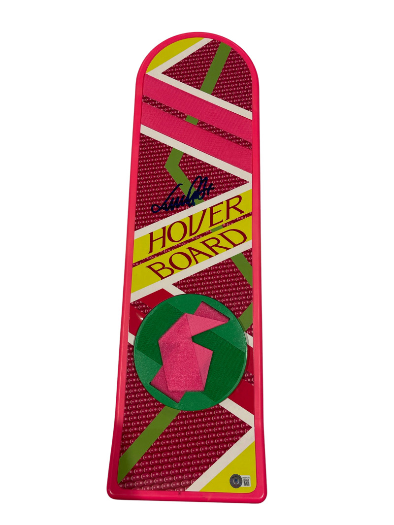 MICHAEL J FOX SIGNED BACK TO THE FUTURE HOVERBOARD AUTOGRAPH PROOF BECKETT 107