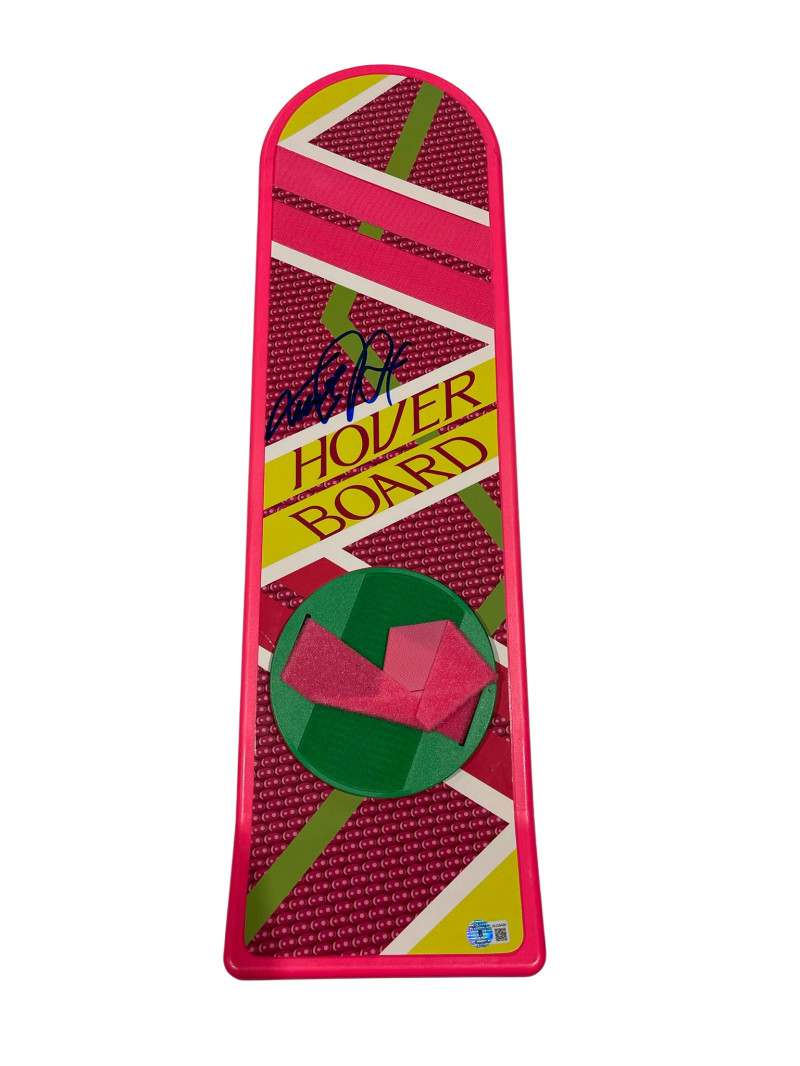 MICHAEL J FOX SIGNED BACK TO THE FUTURE HOVERBOARD AUTOGRAPH PROOF BECKETT 115