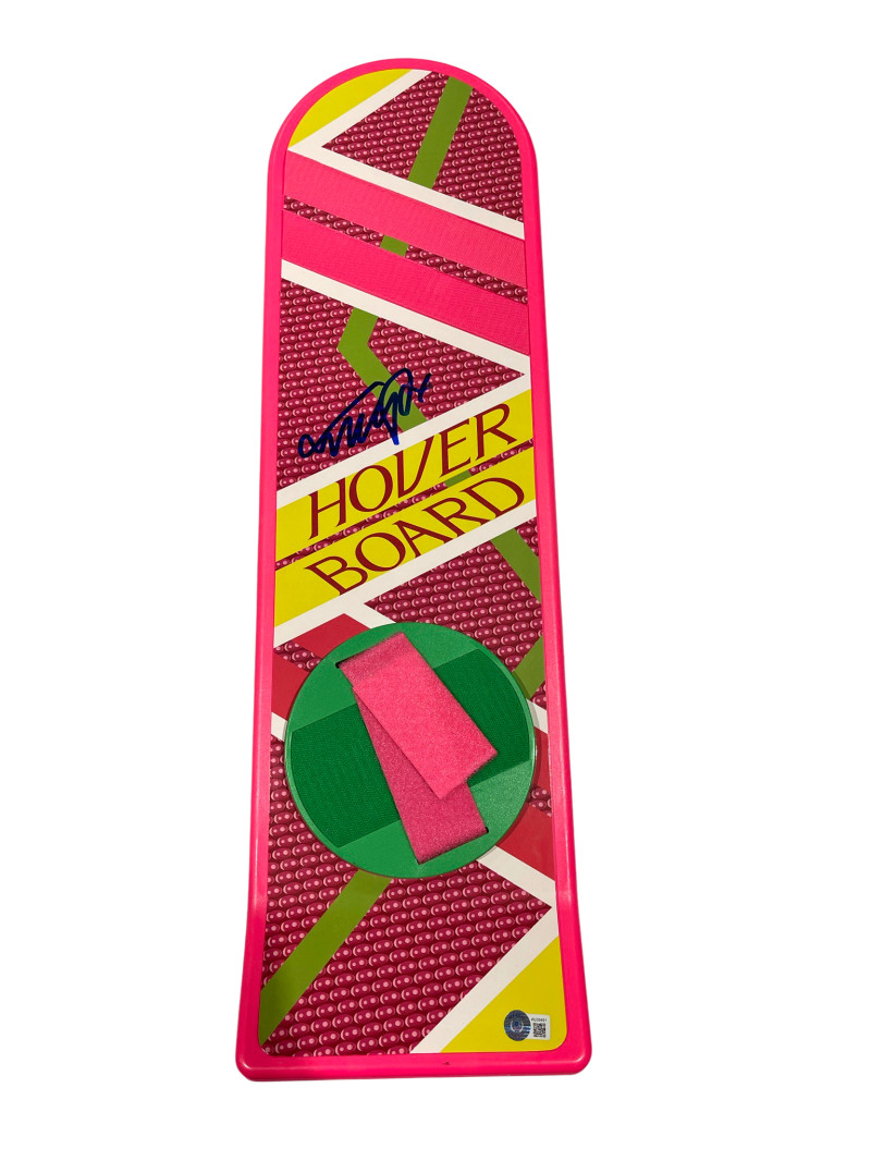 MICHAEL J FOX SIGNED BACK TO THE FUTURE HOVERBOARD AUTOGRAPH PROOF BECKETT 122