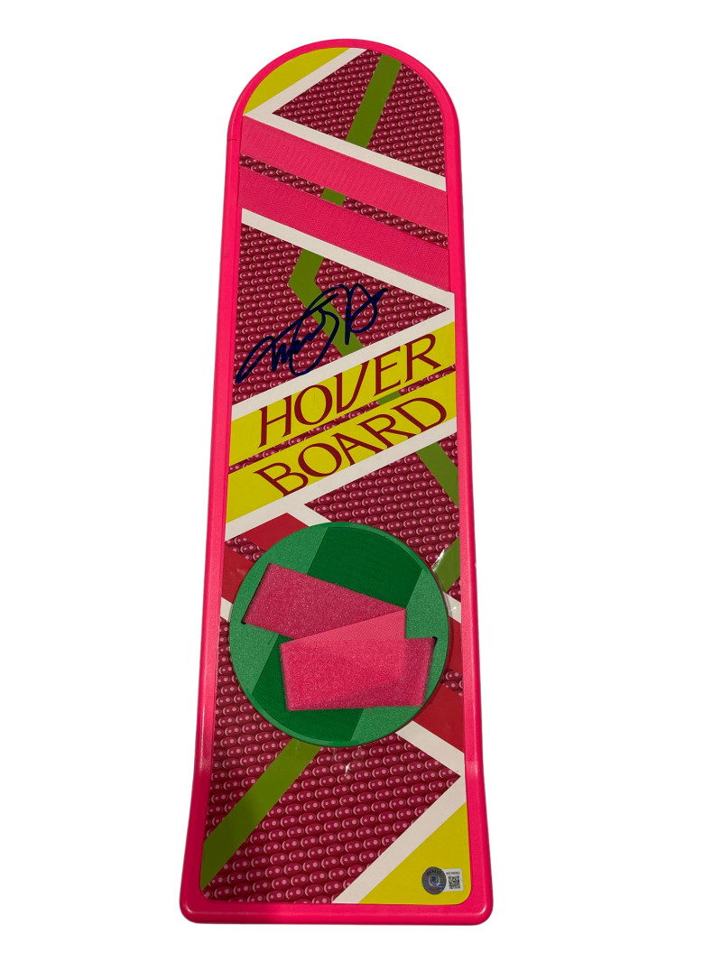 MICHAEL J FOX SIGNED BACK TO THE FUTURE HOVERBOARD AUTOGRAPH PROOF BECKETT 125