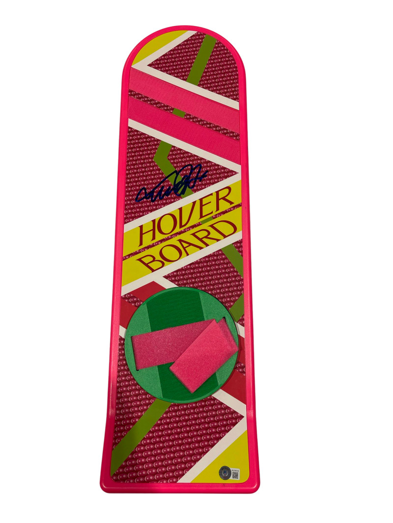 MICHAEL J FOX SIGNED BACK TO THE FUTURE HOVERBOARD AUTOGRAPH PROOF BECKETT 127
