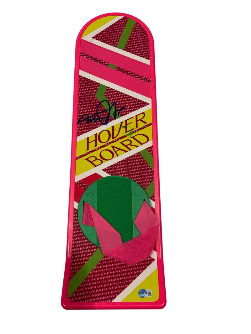 MICHAEL J FOX SIGNED BACK TO THE FUTURE HOVERBOARD AUTOGRAPH PROOF BECKETT 131