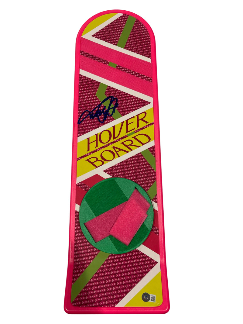 MICHAEL J FOX SIGNED BACK TO THE FUTURE HOVERBOARD AUTOGRAPH PROOF BECKETT 135
