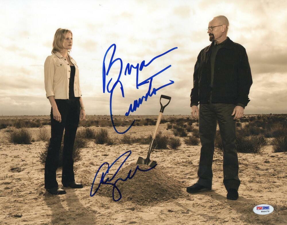 BRYAN CRANSTON ANNA GUNN SIGNED 11X14 PHOTO BREAKING BAD AUTOGRAPH PSA COA B