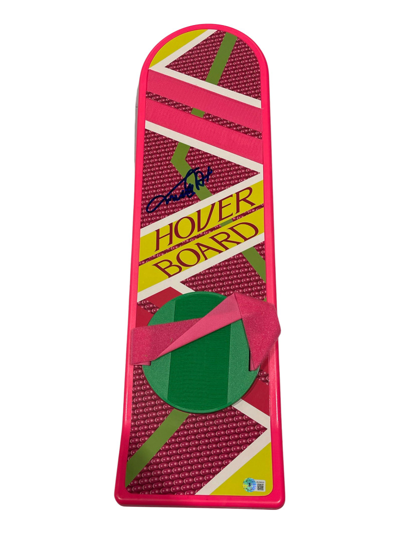 MICHAEL J FOX SIGNED BACK TO THE FUTURE HOVERBOARD AUTOGRAPH PROOF BECKETT 39