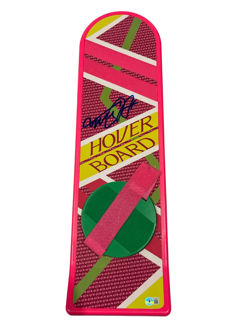 MICHAEL J FOX SIGNED BACK TO THE FUTURE HOVERBOARD AUTOGRAPH PROOF BECKETT 53