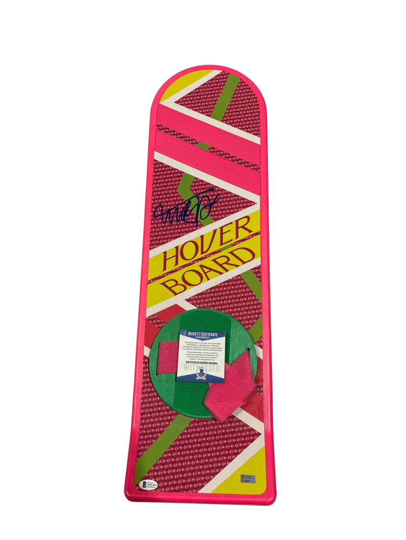 MICHAEL J FOX SIGNED BACK TO THE FUTURE HOVERBOARD AUTOGRAPH PROOF BECKETT 54