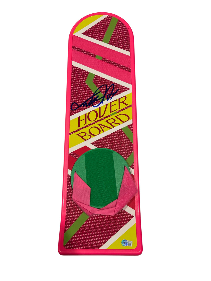 MICHAEL J FOX SIGNED BACK TO THE FUTURE HOVERBOARD AUTOGRAPH PROOF BECKETT 58