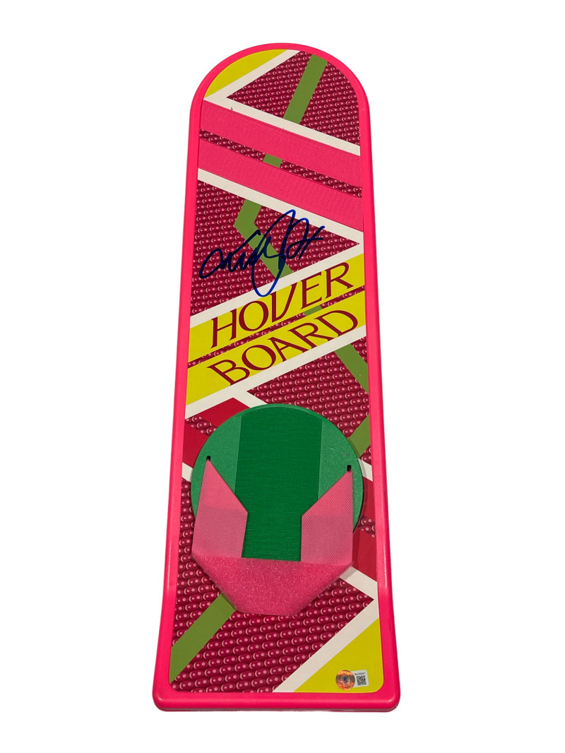 MICHAEL J FOX SIGNED BACK TO THE FUTURE HOVERBOARD AUTOGRAPH PROOF BECKETT 59