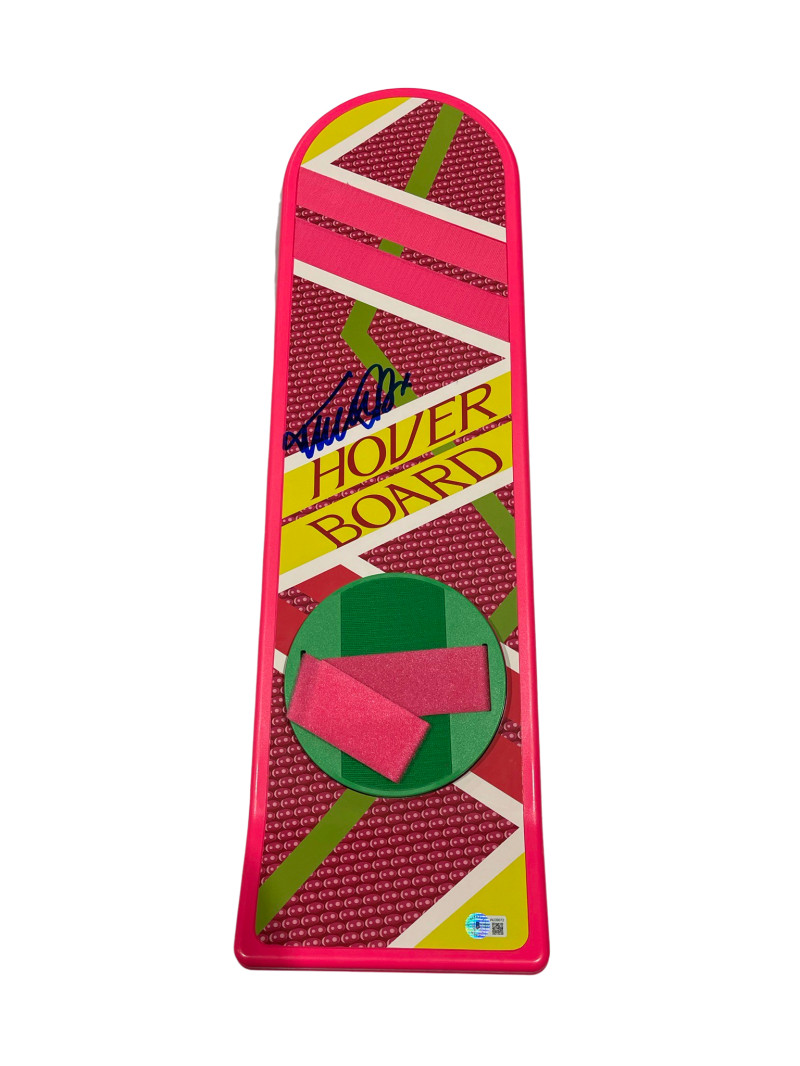 MICHAEL J FOX SIGNED BACK TO THE FUTURE HOVERBOARD AUTOGRAPH PROOF BECKETT 61