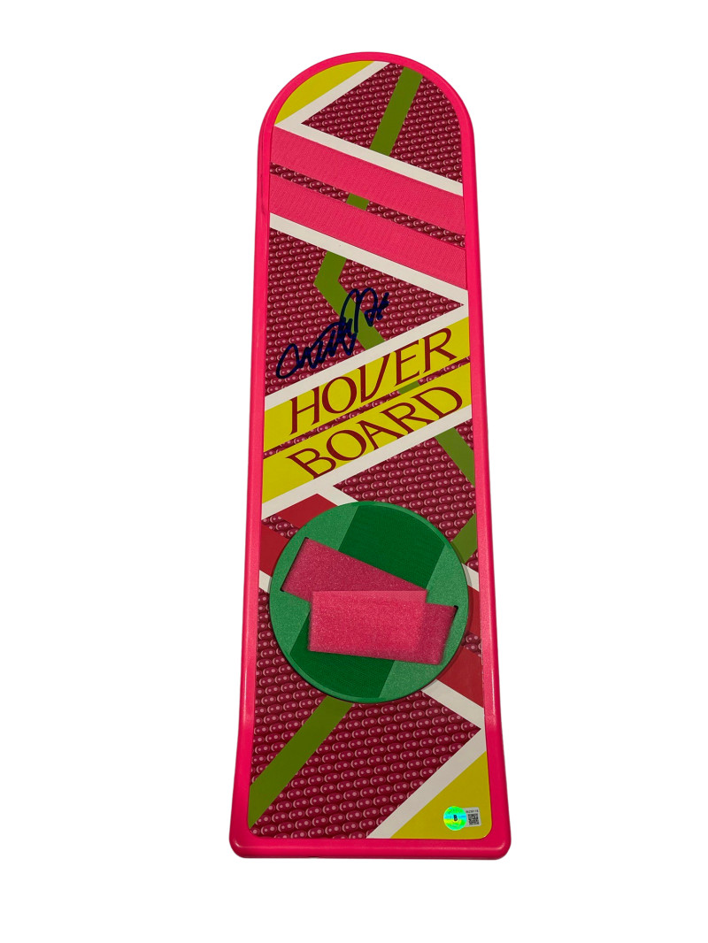 MICHAEL J FOX SIGNED BACK TO THE FUTURE HOVERBOARD AUTOGRAPH PROOF BECKETT 71