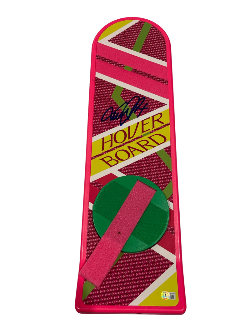 MICHAEL J FOX SIGNED BACK TO THE FUTURE HOVERBOARD AUTOGRAPH PROOF BECKETT 73