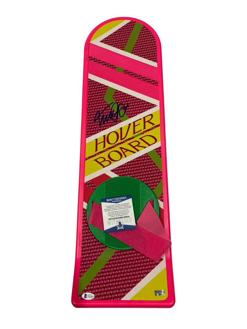 MICHAEL J FOX SIGNED BACK TO THE FUTURE HOVERBOARD AUTOGRAPH PROOF BECKETT 75