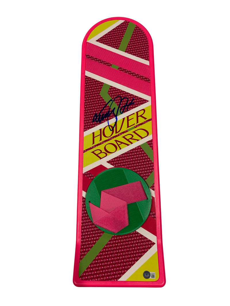 MICHAEL J FOX SIGNED BACK TO THE FUTURE HOVERBOARD AUTOGRAPH PROOF BECKETT 106