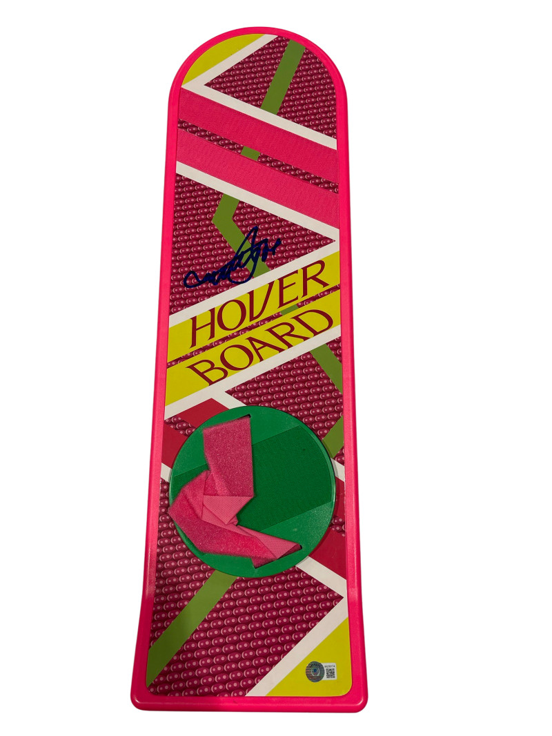 MICHAEL J FOX SIGNED BACK TO THE FUTURE HOVERBOARD AUTOGRAPH PROOF BECKETT 108