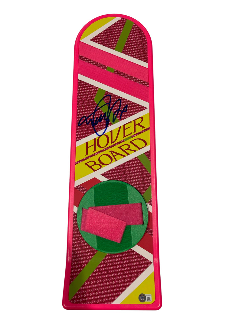 MICHAEL J FOX SIGNED BACK TO THE FUTURE HOVERBOARD AUTOGRAPH PROOF BECKETT 110