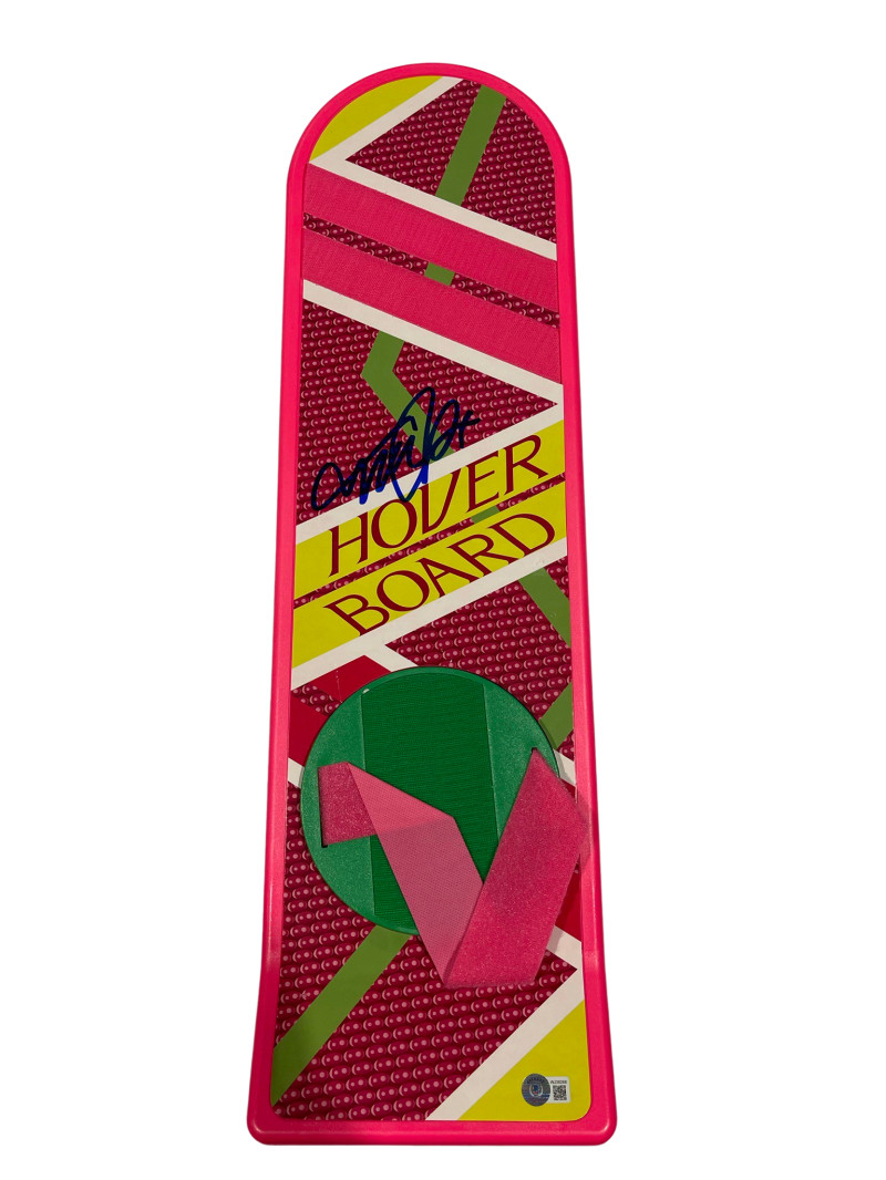MICHAEL J FOX SIGNED BACK TO THE FUTURE HOVERBOARD AUTOGRAPH PROOF BECKETT 132