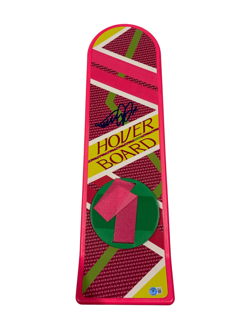 MICHAEL J FOX SIGNED BACK TO THE FUTURE HOVERBOARD AUTOGRAPH PROOF BECKETT 141