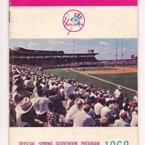 1968 NEW YORK YANKEES SPRING GUIDEBOOK PROGRAMS WITH 9 AUTOGRAPHS W/COA