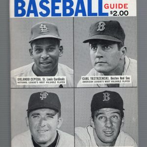 1968 SPORTING NEWS OFFICIAL BASEBALL GUIDE YAZ+CEPEDA COVER GREAT CONDITION