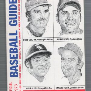 1973 SPORTING NEWS OFFICIAL BASEBALL GUIDE BENCH+CARLTON COVER PRISTINE+RARE