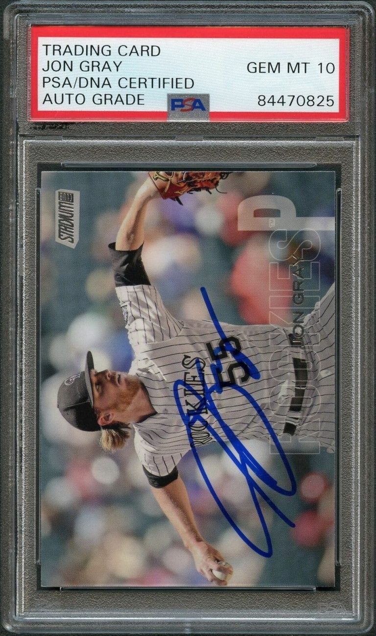 2018 TOPPS STADIUM CLUB #98 JON GRAY SIGNED CARD PSA SLABBED AUTO 10 ROCKIES COLLECTIBLE MEMORABILIA
