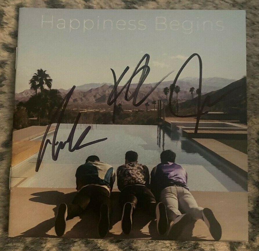 Jonas Brothers signed autographed cd cover Happiness Begins