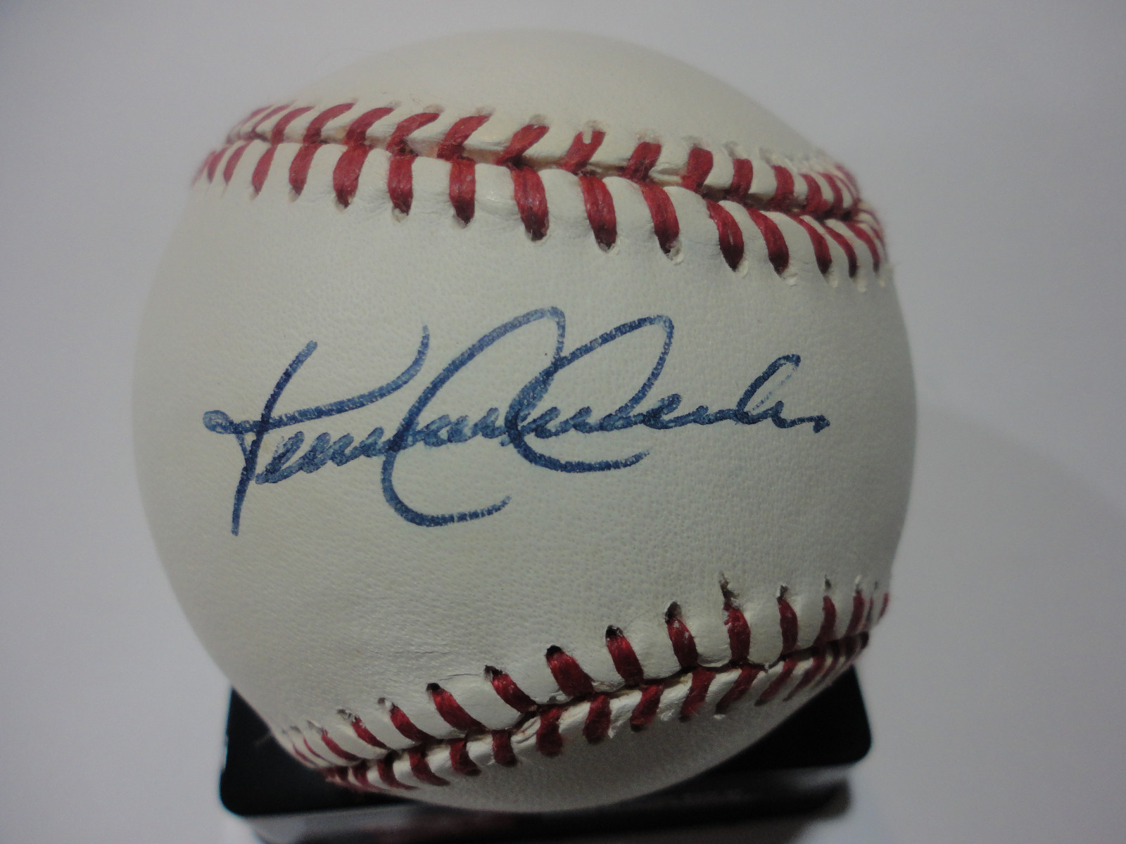 HENRY MERCEDES A'S ROYALS RANGERS RARE SIGNED AUTOGRAPHED A.L. BASEBALL W/COA