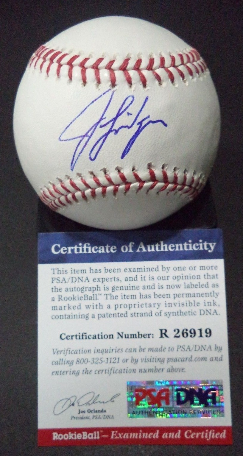 JACOB LINDGREN YANKEES SIGNED ROMLB BASEBALL 