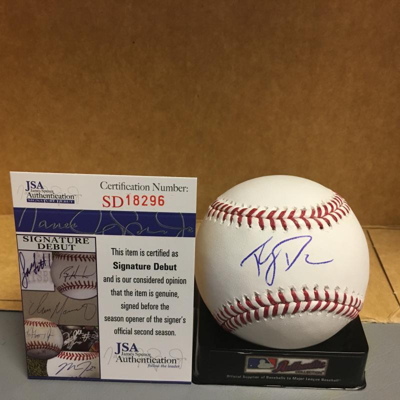 TYLER DANISH CHICAGO WHITE SOX SIGNATURE DEBUT M.L. SIGNED BASEBALL JSA SD18296