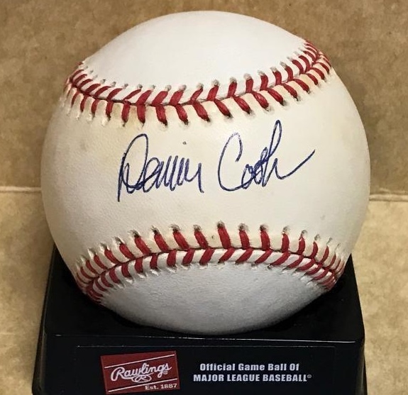 DENNIS COOK FLORIDA MARLINS SIGNED N.L. 1997 LEAGUE CHAMPIONSHIP BASEBALL W/ COA