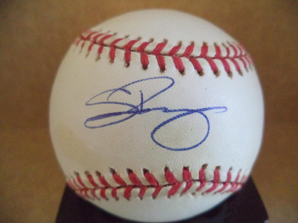 SEAN RUNYAN DETROIT TIGERS SIGNED AUTOGRAPHED A.L. BASEBALL W/COA