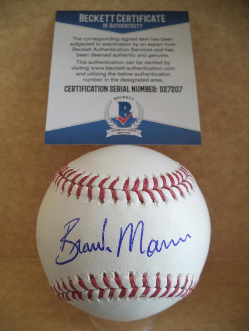 BRANDON MORROW CHICAGO CUBS SIGNED AUTOGRAPH M.L. BASEBALL BECKETT D27207
