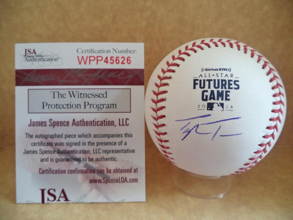 TAYLOR TRAMMELL SIGNED AUTO 2018 FUTURES GAME BASEBALL REDS/MVP JSA WPP45626