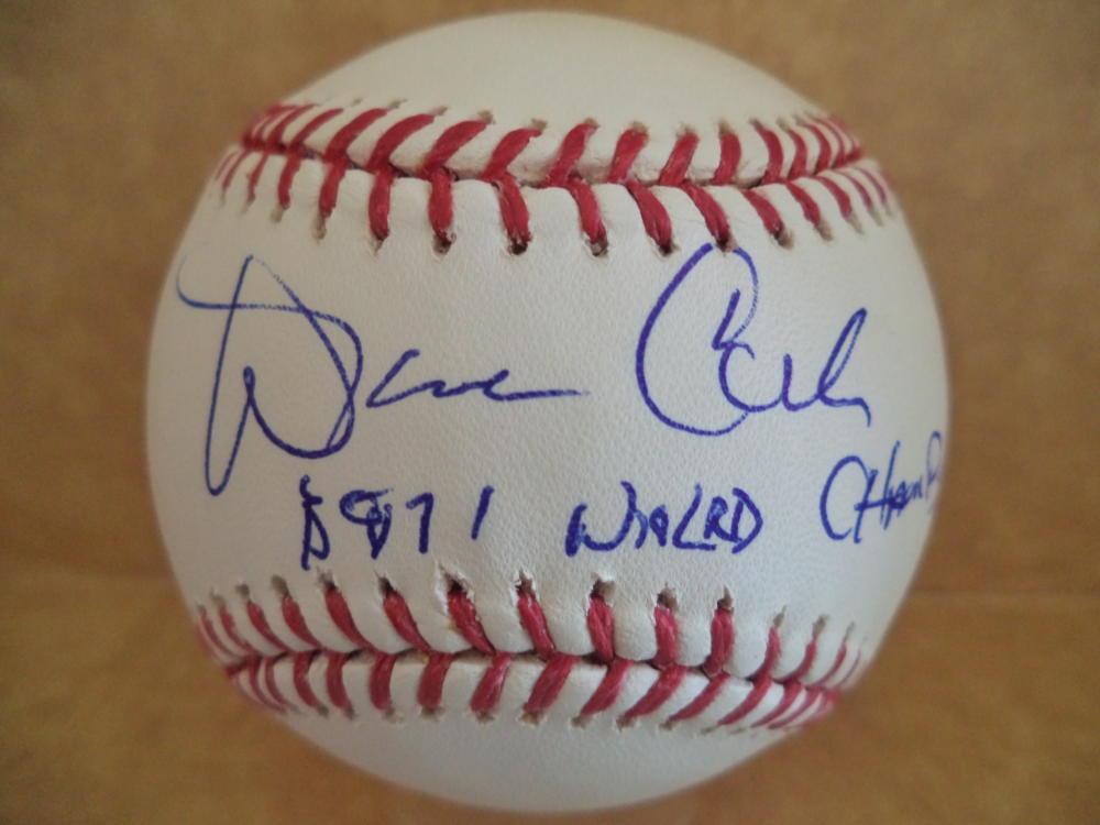 DAVE CASH 1971 WORLD CHAMPS PIRATES SIGNED AUTOGRAPHED M.L. BASEBALL W/COA