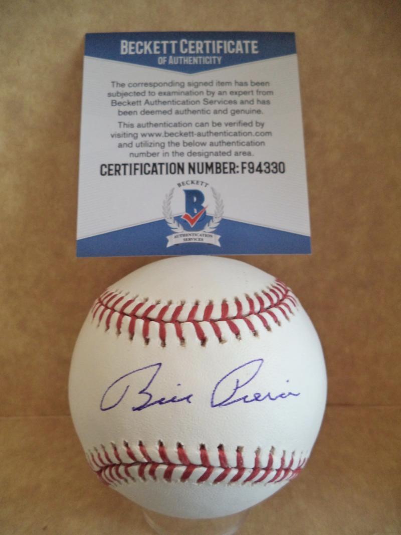 BILLY PIERCE GIANTS/WHITE SOX SIGNED AUTOGRAPHED M.L. BASEBALL BECKETT F94330