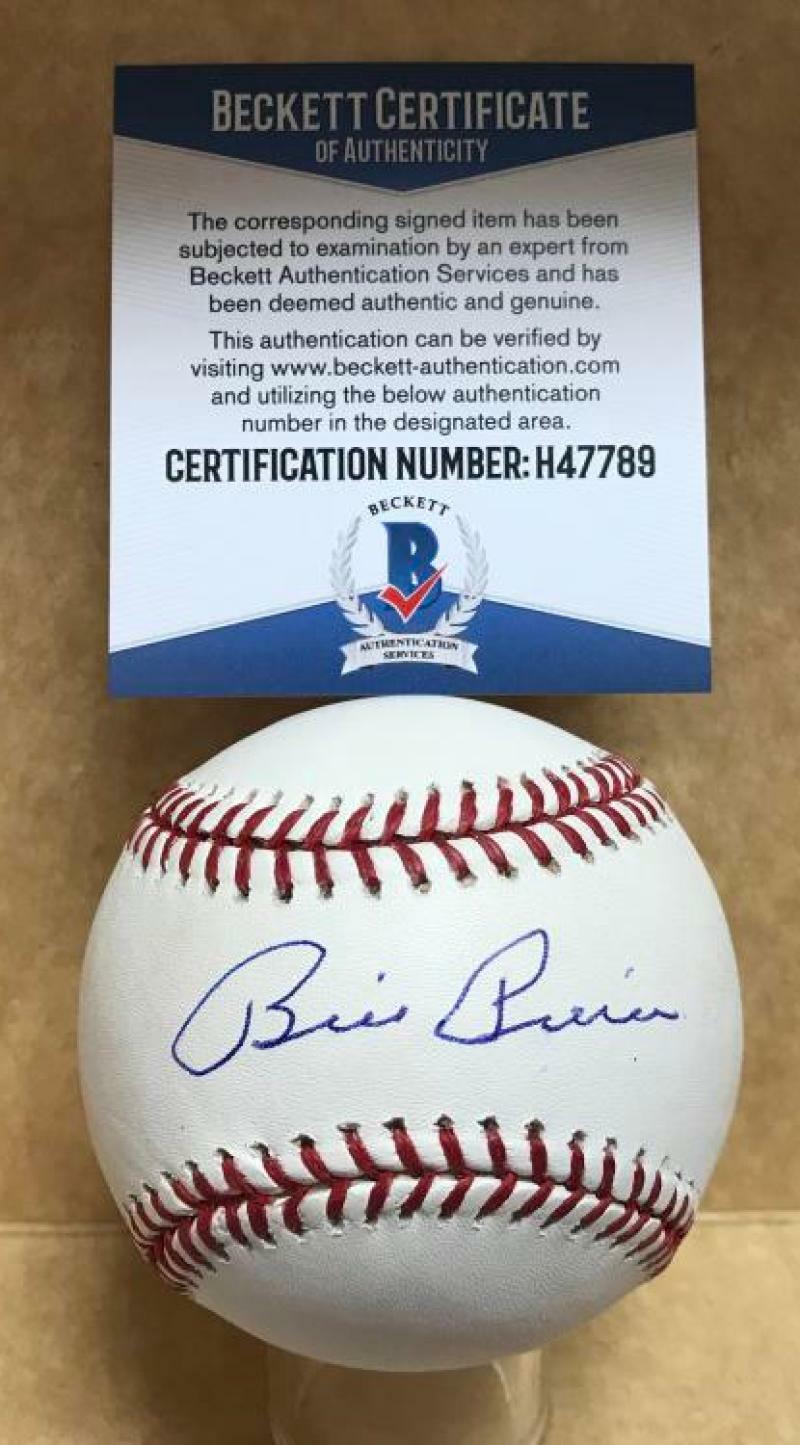 BILLY PIERCE WHITE SOX/GIANTS SIGNED AUTOGRAPHED M.L. BASEBALL BECKETT H47789