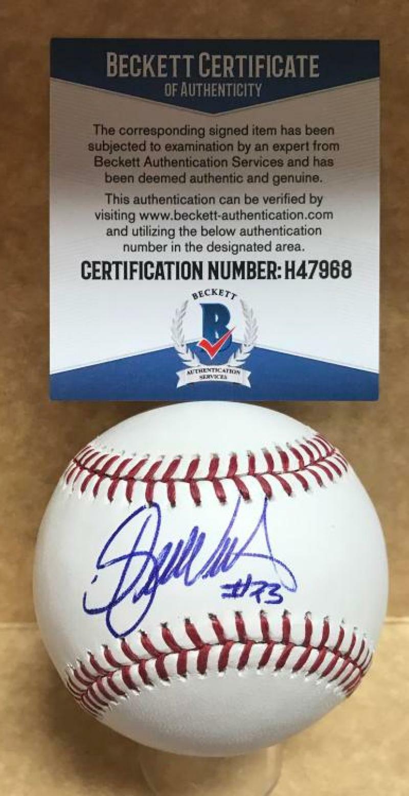 FELIPE VAZQUEZ PITTSBURGH PIRATES SIGNED AUTO M.L. BASEBALL BECKETT H47968