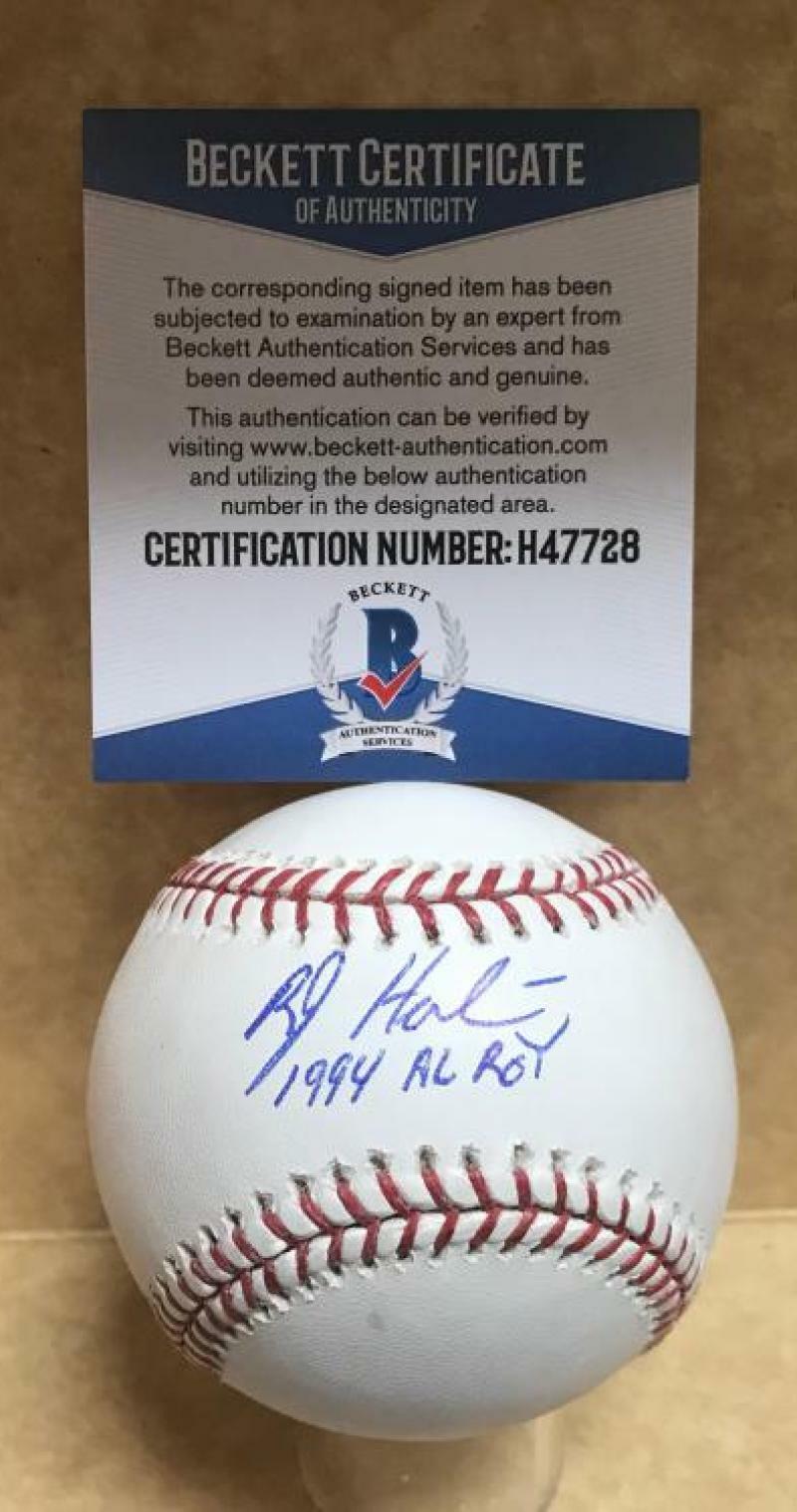 BOB HAMELIN ROYALS 1994 AL ROY SIGNED AUTOGRAPHED M.L. BASEBALL BECKETT H47728