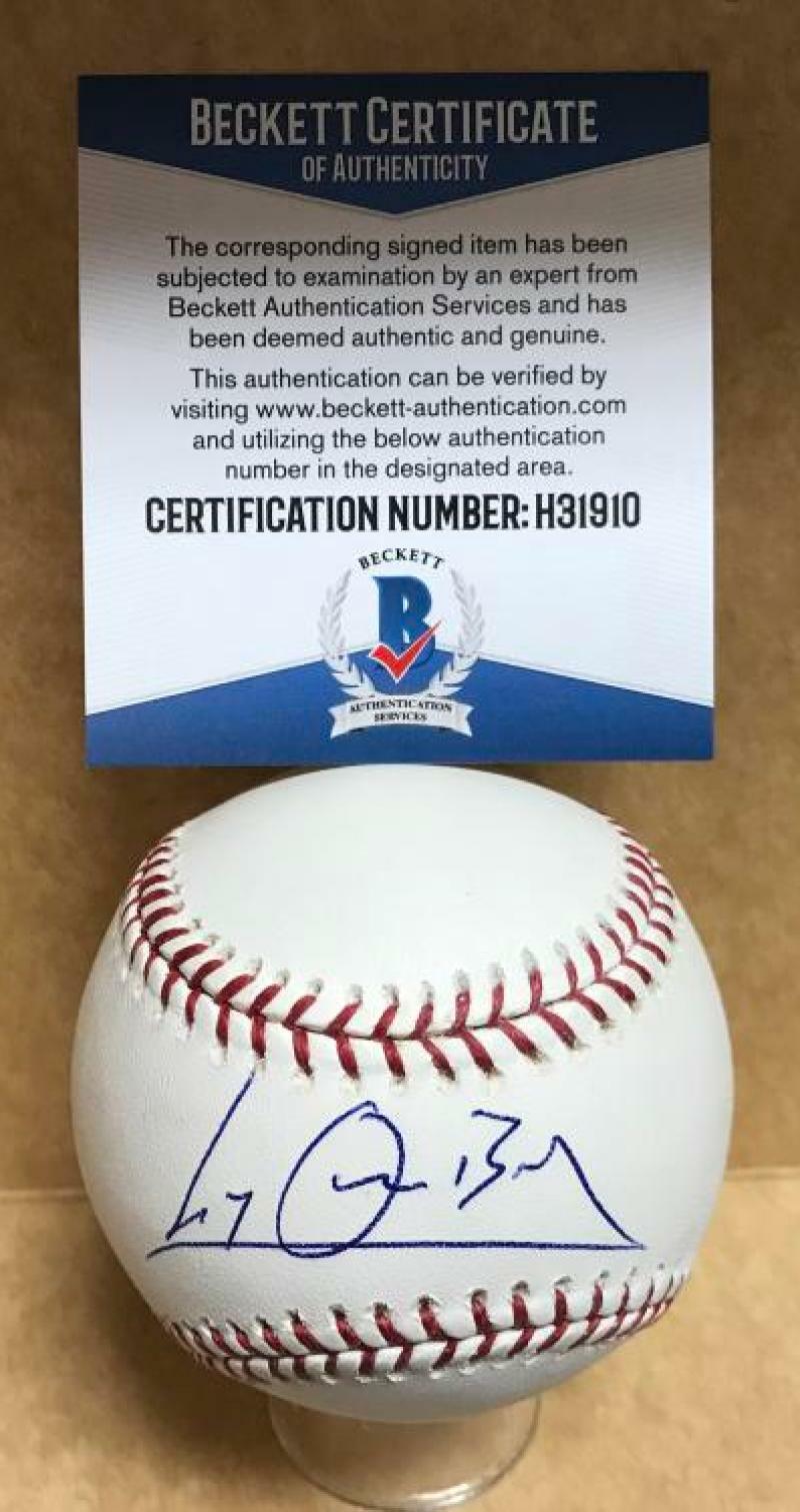 LYLE OVERBAY BREWERS/PIRATES/YANKEES SIGNED AUTO M.L. BASEBALL H31910