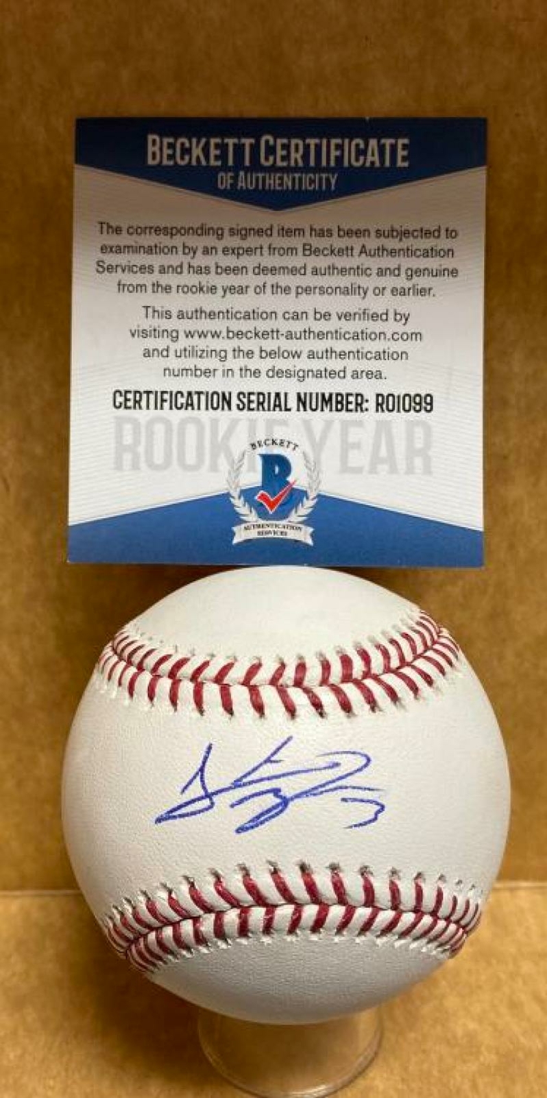 JOSE GOMEZ PHILADELPHIA PHILLIES ROOKIE YEAR SIGNED M.L. BASEBALL BECKETT R01099
