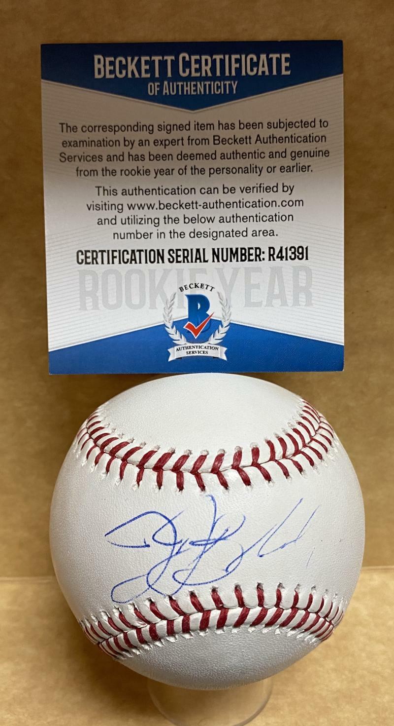 J.J. BLEDAY MIAMI MARLINS ROOKIE YEAR SIGNED AUTO M.L. BASEBALL BECKETT R41391