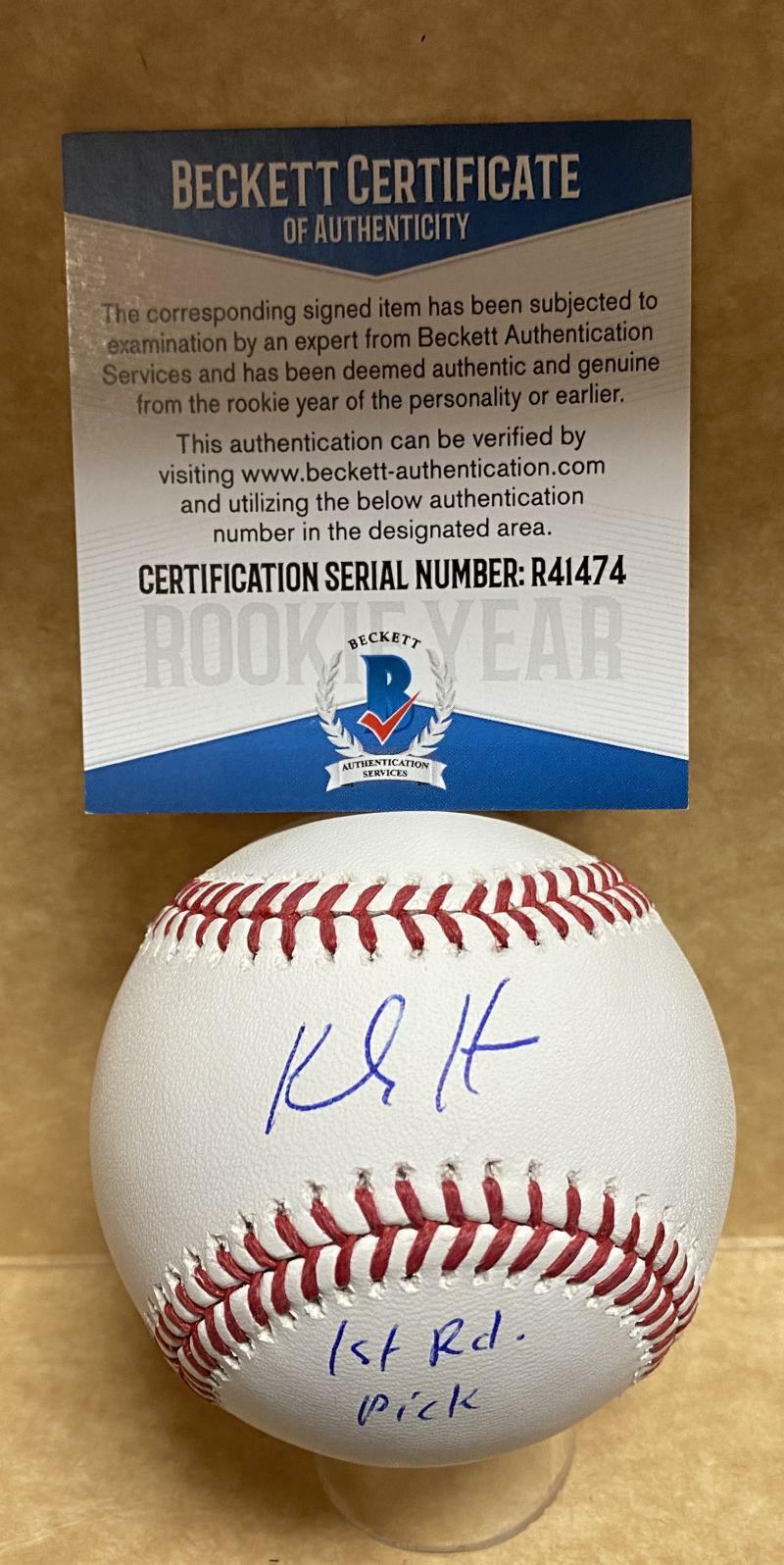KODY HOESE LOS ANGELES DODGERS 1ST ROUND PICK SIGNED M.L. BASEBALL R41474