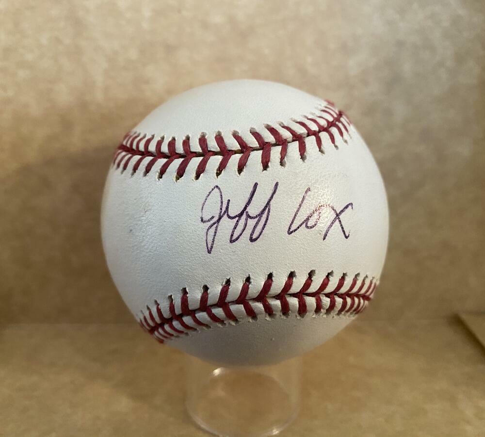 JEFF COX EXPOS/PIRATES/WHITE SOX SIGNED AUTOGRAPHED M.L. BASEBALL W/ COA